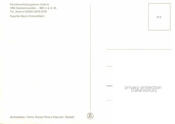 Sasbachwalden Familienerholungsheim Hohritt Kapelle M – Bild 2