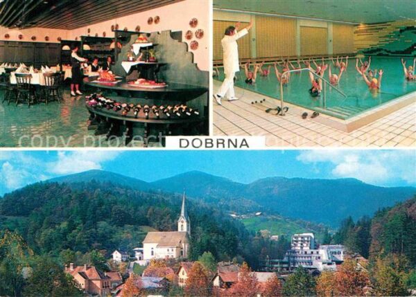 Dobrna Ortsansicht mit Kirche Hotel Restaurant
