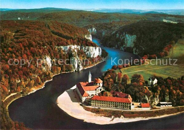 Weltenburg Kelheim Kloster Donaudurchbruch Fliegeraufnahme