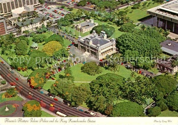 Honolulu Birds eye view of Historic Iolani Palac