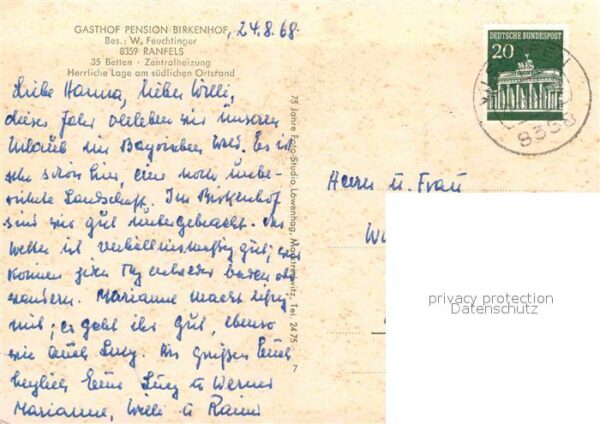 Ranfels Gasthof Pension Birkenhof – Bild 2