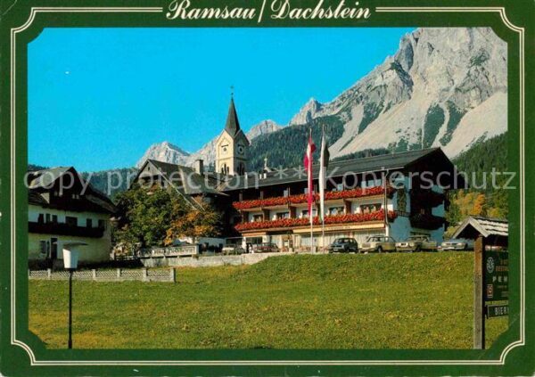 Ramsau Dachstein Steiermark Hotel mit Blick zu Dachsteinsüdwände Fe