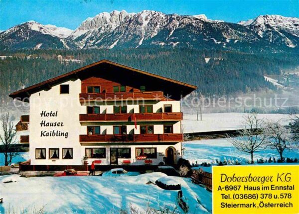 Haus Ennstal Hotel Hauser Kaibling Winterpanorama Al