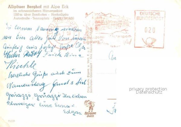 Sonthofen Oberallgaeu Allgäuer Berghof mit Alpe Eck Hörnergeb – Bild 2