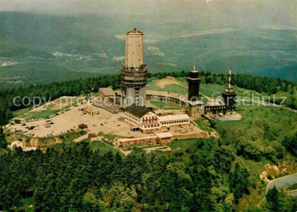 Grosser Feldberg Taunus mit Fernseh und UKW Sender Original Fli