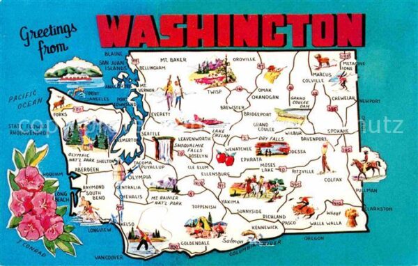 Washington DC Gebietskarte Illustration