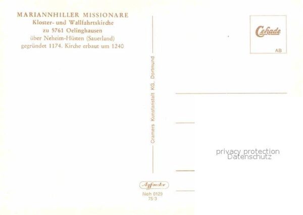 Oelinghausen Marianhiller Missionare Kloster und Wal – Bild 2