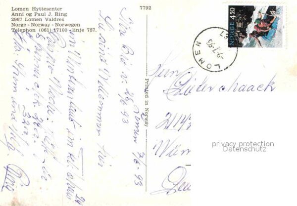 Norge Norwegen Lomen Hyttesenter Details – Bild 2