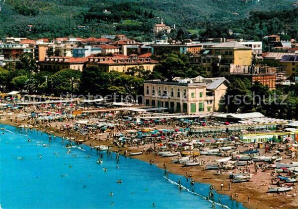Sestri Levante Spiaggia e Hotel Nettuno Fliegeraufnahm