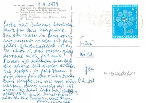 Linz Donau Hauptplatz Dreifaltigkeitssäule Kirche – Bild 2