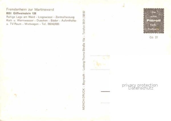 Goessweinstein Fremdenheim Martinswand – Bild 2