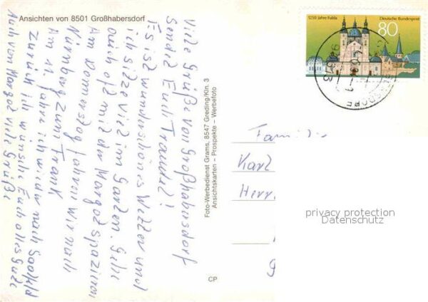 Grosshabersdorf Dorfplatz Kirche Schwimmbad Panorama – Bild 2