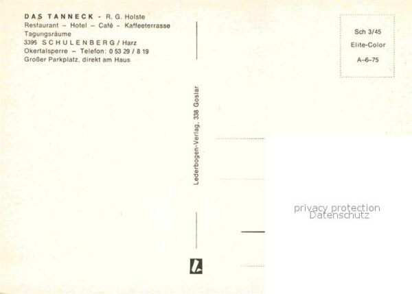 Schulenberg Oberharz Das Tanneck Hotel Kaffeeterrasse Tagung – Bild 2
