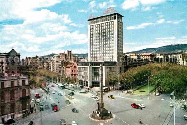Barcelona Cataluna Plaza de la Victoria con Banco Comercia