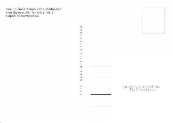 Jordanbad Kneipp Sanatorium Kurpark mit Kurmittel – Bild 2
