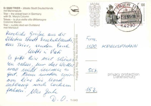Trier Fliegeraufnahme mit Mariensäule – Bild 2