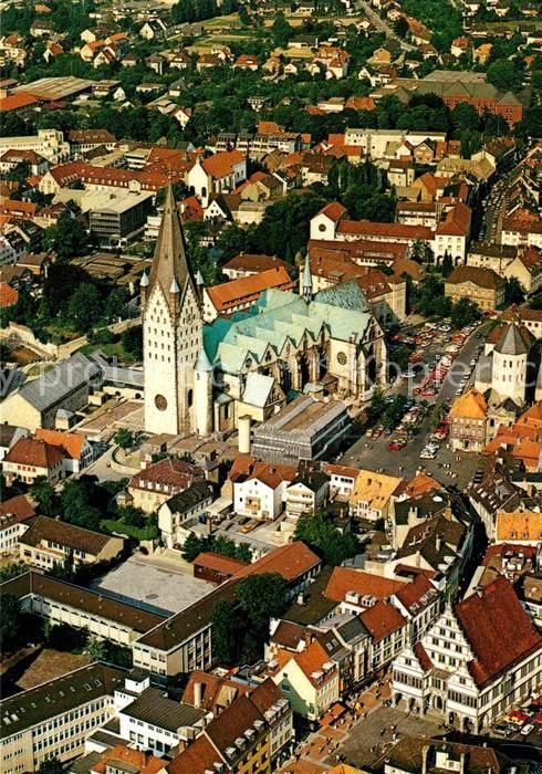 Paderborn Fliegeraufnahme mit Kaiserpfalz Dom Gau