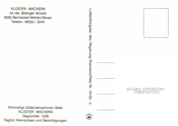 Wehlen Mosel Kloster Machern Fliegeraufnahme – Bild 2
