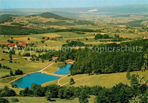 Rhoen Region Blick von der Wasserkuppe Eube über Guc