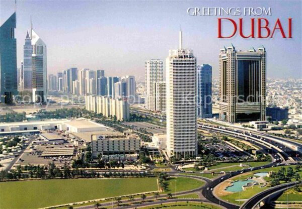 Dubai Luftaufnahme Trade Center
