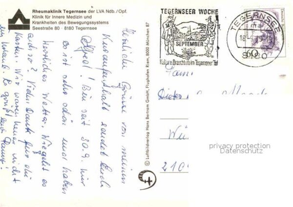 Tegernsee Luftaufnahme Rheumaklinik – Bild 2