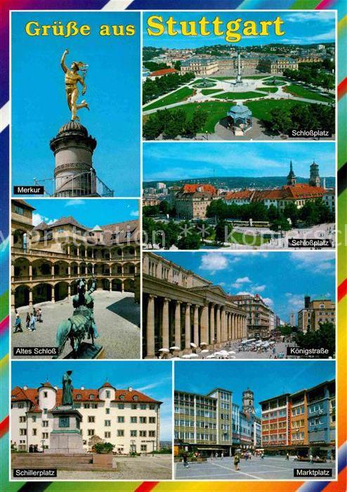 Stuttgart Merkur Schlossplatz  Altes Schloss Köni