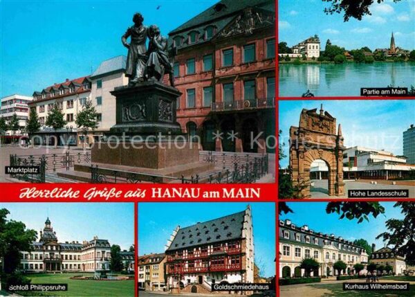 Hanau Main Marktplatz Schloss Philippsruh Goldschm