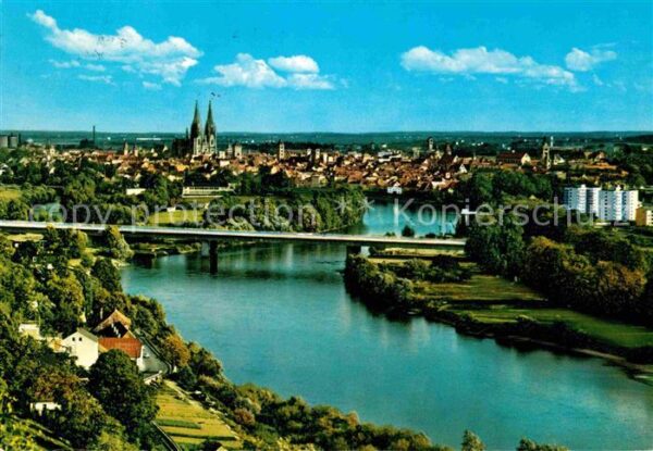 Regensburg Donaubrücke Panorama