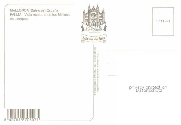 Palma de Mallorca Nachtaufnahme Molinos del Jonquet – Bild 2