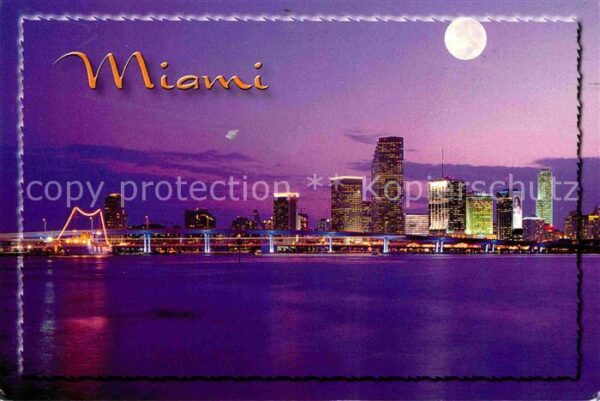 Miami Florida City lights Nacht