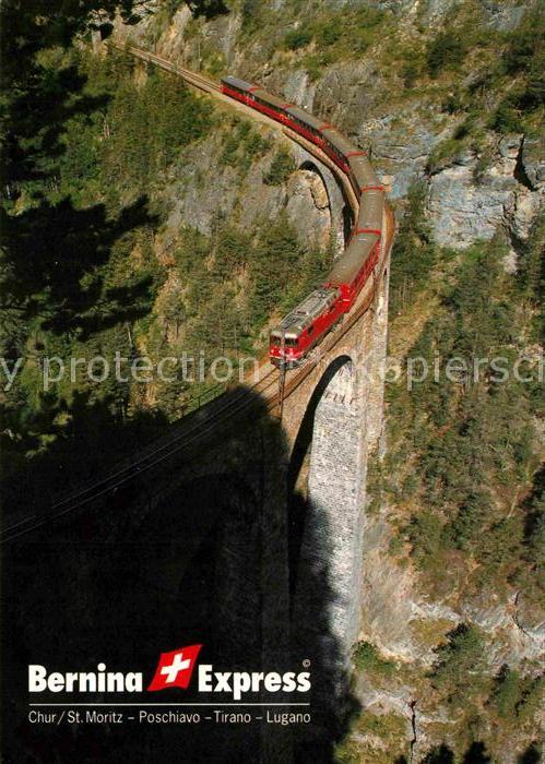 Eisenbahn Bernina-Express Landwasserviadukt Filis