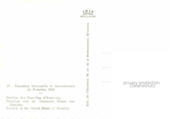 Exposition Universelle Bruxelles 1958 Pavillon des Etats-Unis d_Amerique – Bild 2