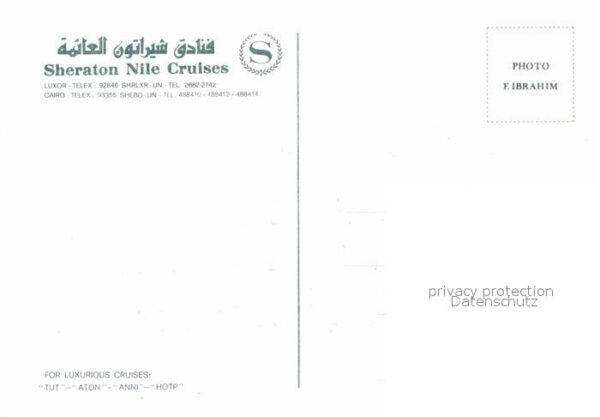 Faehre Ferry Bac Traghetto-- Anni Sheraton Nile Cruises – Bild 2