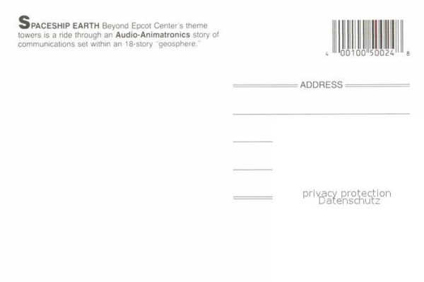 Walt Disney World Spaceship Earth Epcot Center Audio-Anim – Bild 2