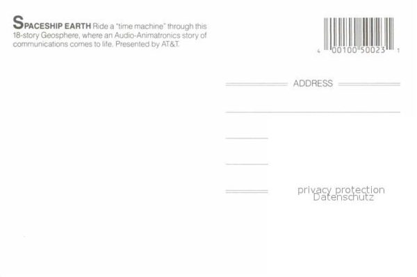 Walt Disney World Spaceship Earth Geosphere Epcot Center – Bild 2