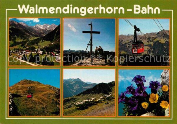 Seilbahn Walmendingerhorn Gipfelkreuz Enzian Sch