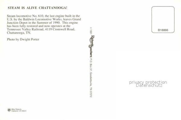 Lokomotive Tennessee Valley Railroad Chattanooga – Bild 2