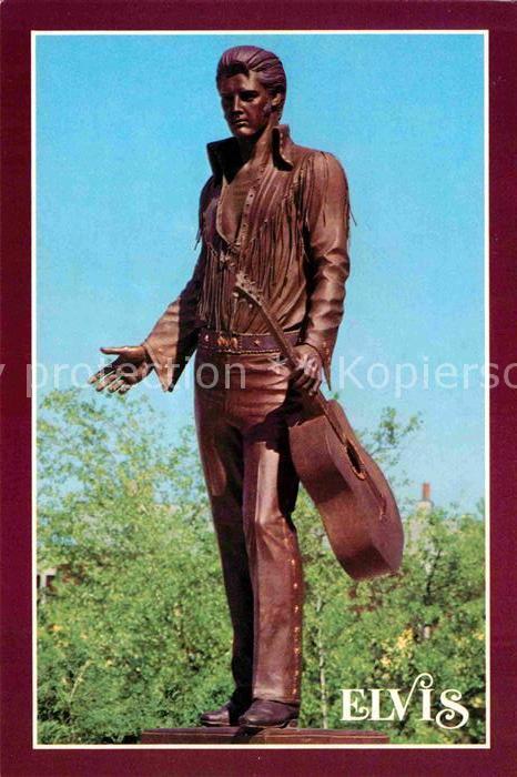 Persoenlichkeiten Elvis Presley Bronze Statue Memphis Bea