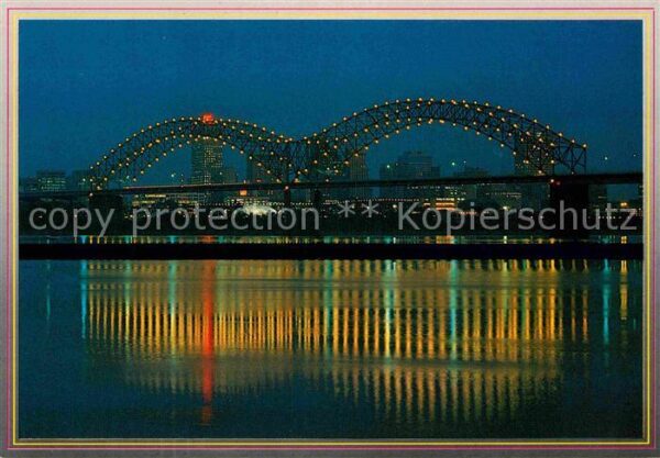 Bruecken Bridges Ponts Mississippi River Memphis Skyline