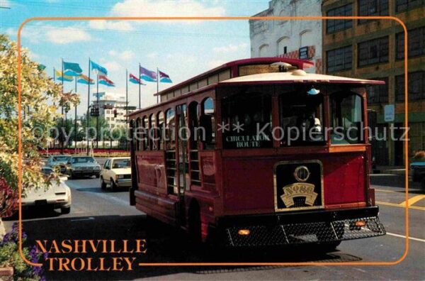 Autobus Omnibus Nashville Trolley Tennessee Broadway an