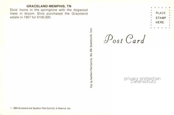 Persoenlichkeiten Elvis Presley Graceland Memphis Dogwood – Bild 2
