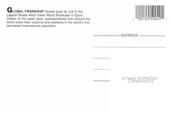 Walt Disney World Epcot Center Global Friendship Lagoon B – Bild 2