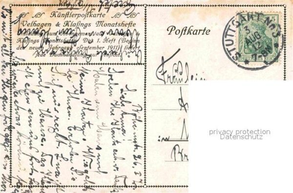 Kuenstlerkarte Dr. Joachim von Bülow Das blaue Kleid – Bild 2