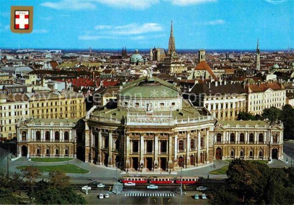 Theatergebaeude Wien Burgtheater Strassenbahn