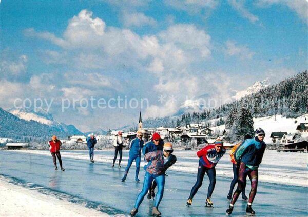 Eislaufen Schlittschuhlaufen Eisschnelllauf Weissensee Kärnten