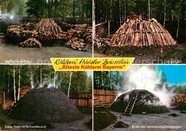 Koehlerei Häusler Zwieselau Meiler Schwellbrand