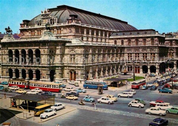 Opergebaeude Wien Staatsoper Strassenbahn