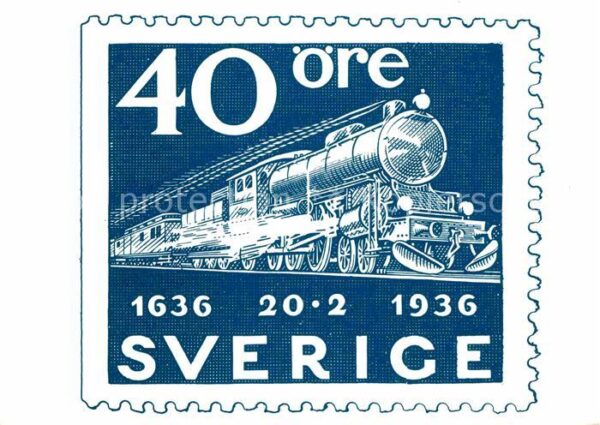 Briefmarken auf Postkarte Stockholmia 74 Lokomotive Sverige