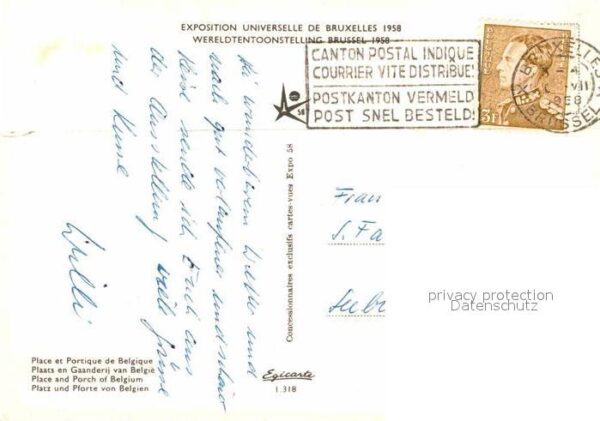 Exposition Universelle Bruxelles 1958 Place et Portique de Belgique – Bild 2