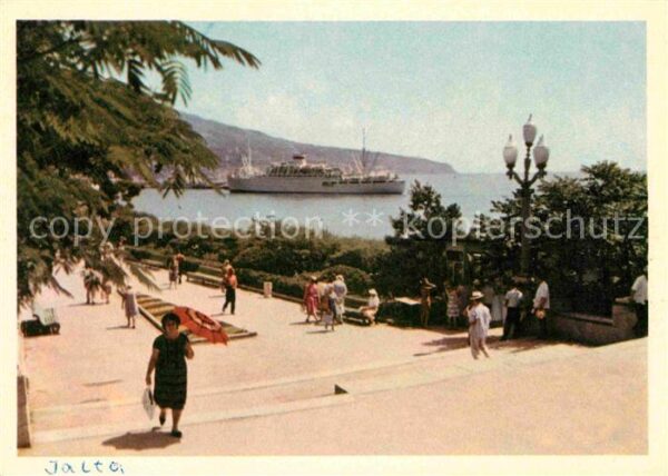 Jalta Yalta Krim Crimea Hafen Park Dampfer